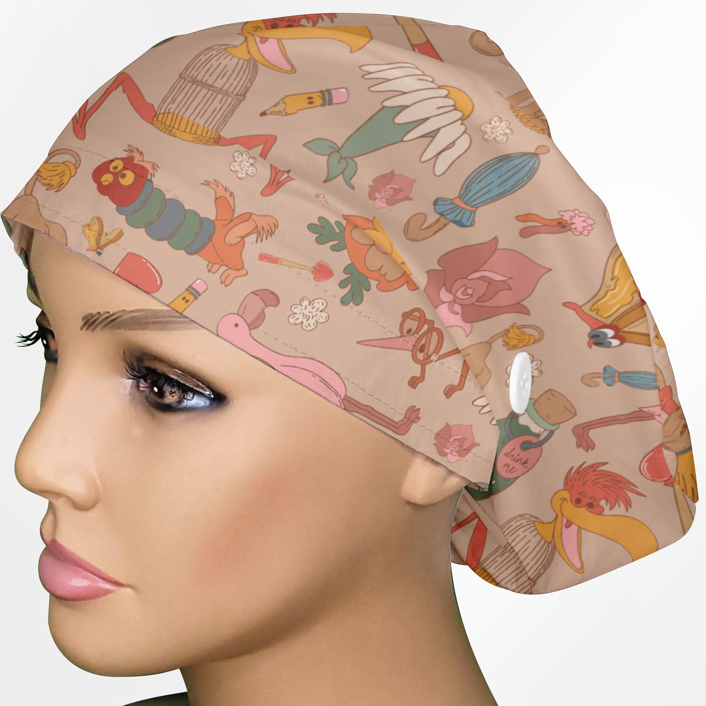 Alice Animals Euro Scrub Cap