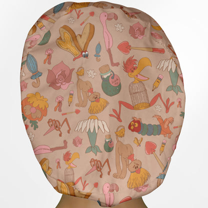 Alice Animals Euro Scrub Cap