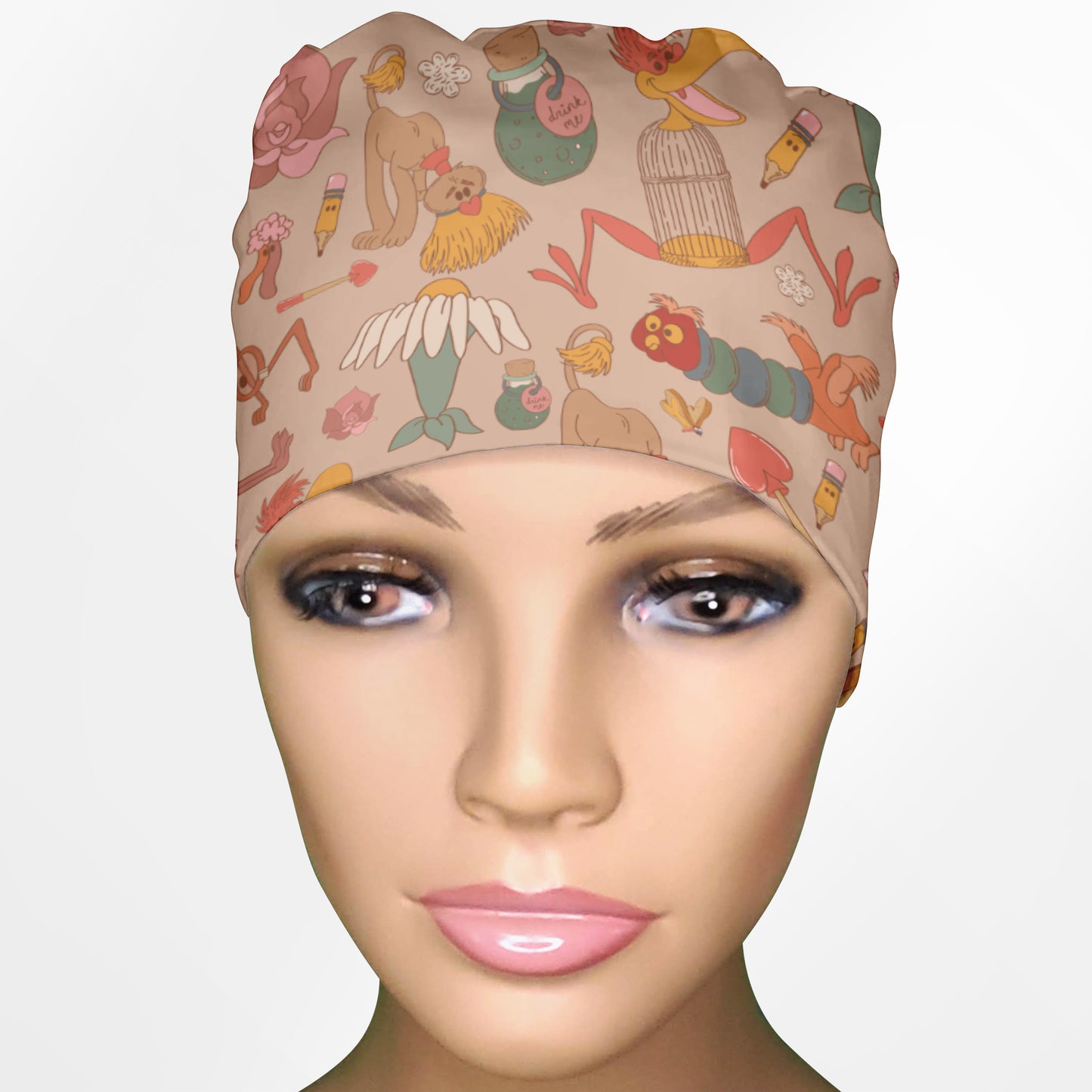 Alice Animals Low-Tie Surgeon Scrub Cap