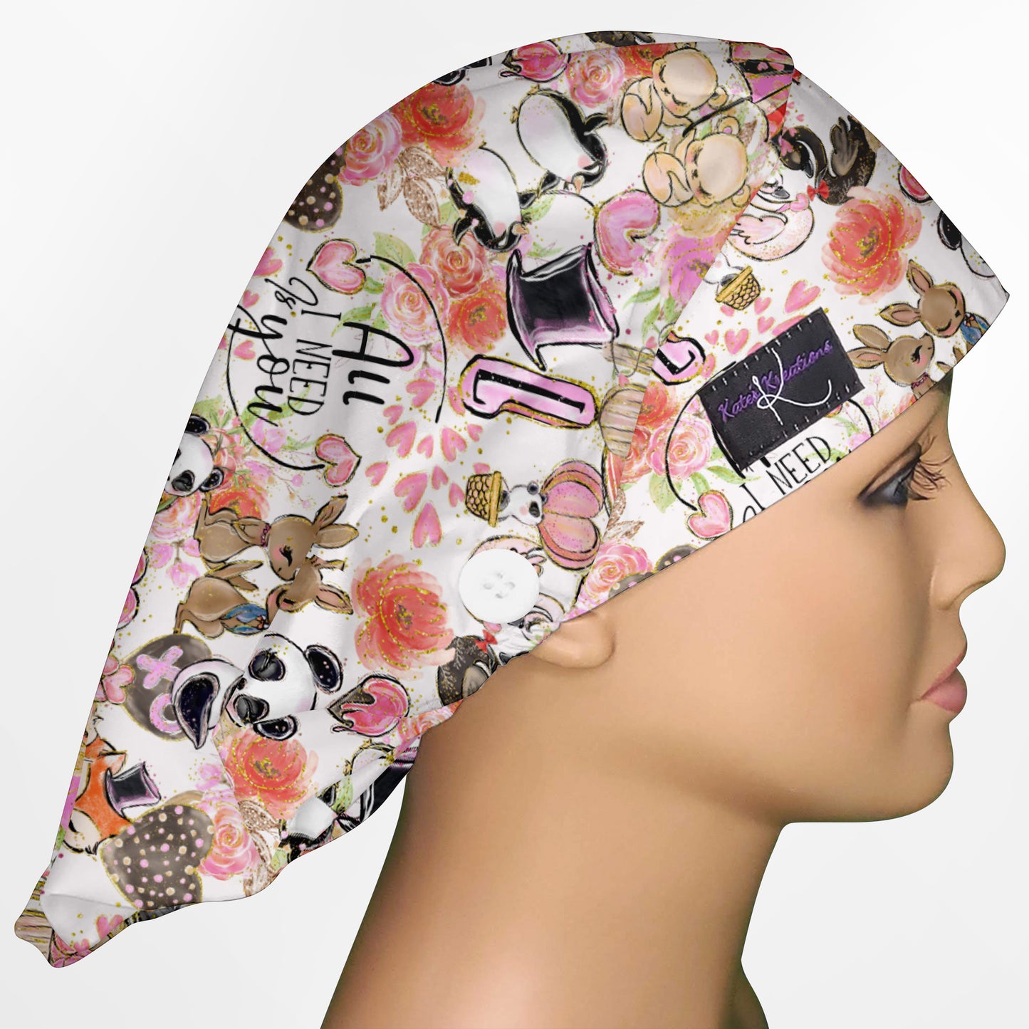All I Need Is You Bouffant Scrub Cap
