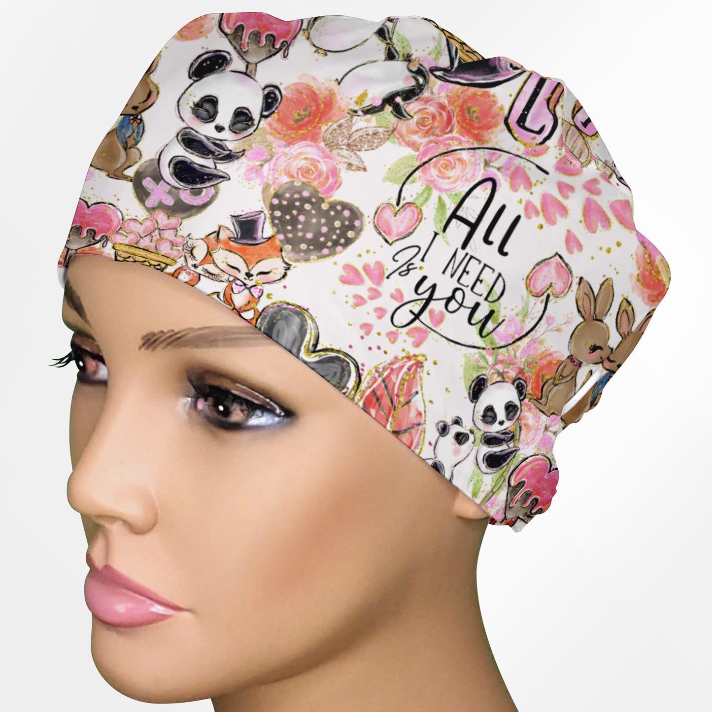 All I Need Is You Low-Tie Surgeon Scrub Cap