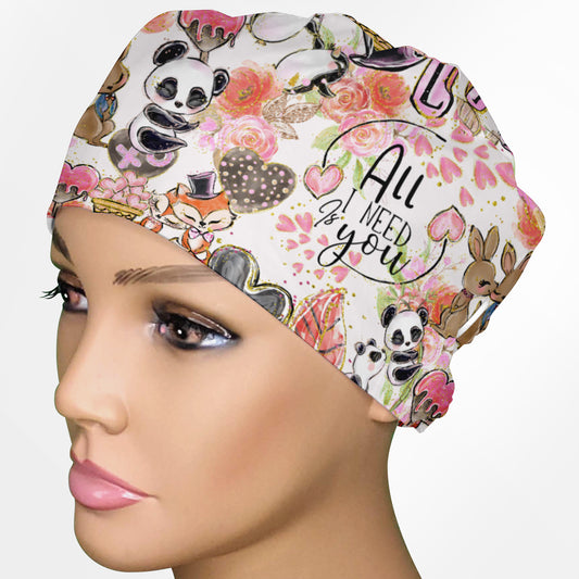 All I Need Is You Low-Tie Surgeon Scrub Cap