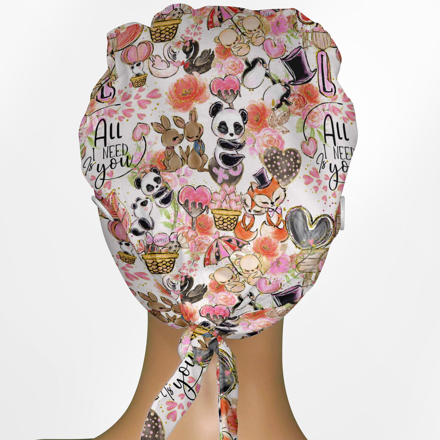 All I Need Is You Low-Tie Surgeon Scrub Cap