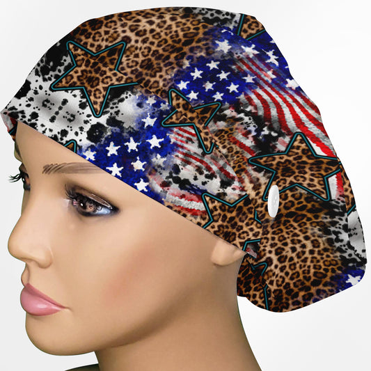 American Leopard Euro Scrub Cap
