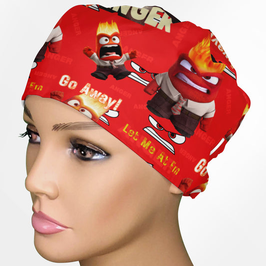 Angry Emotion Low-Tie Surgeon Scrub Cap