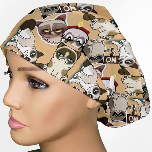 Angry Cats Euro Scrub Cap