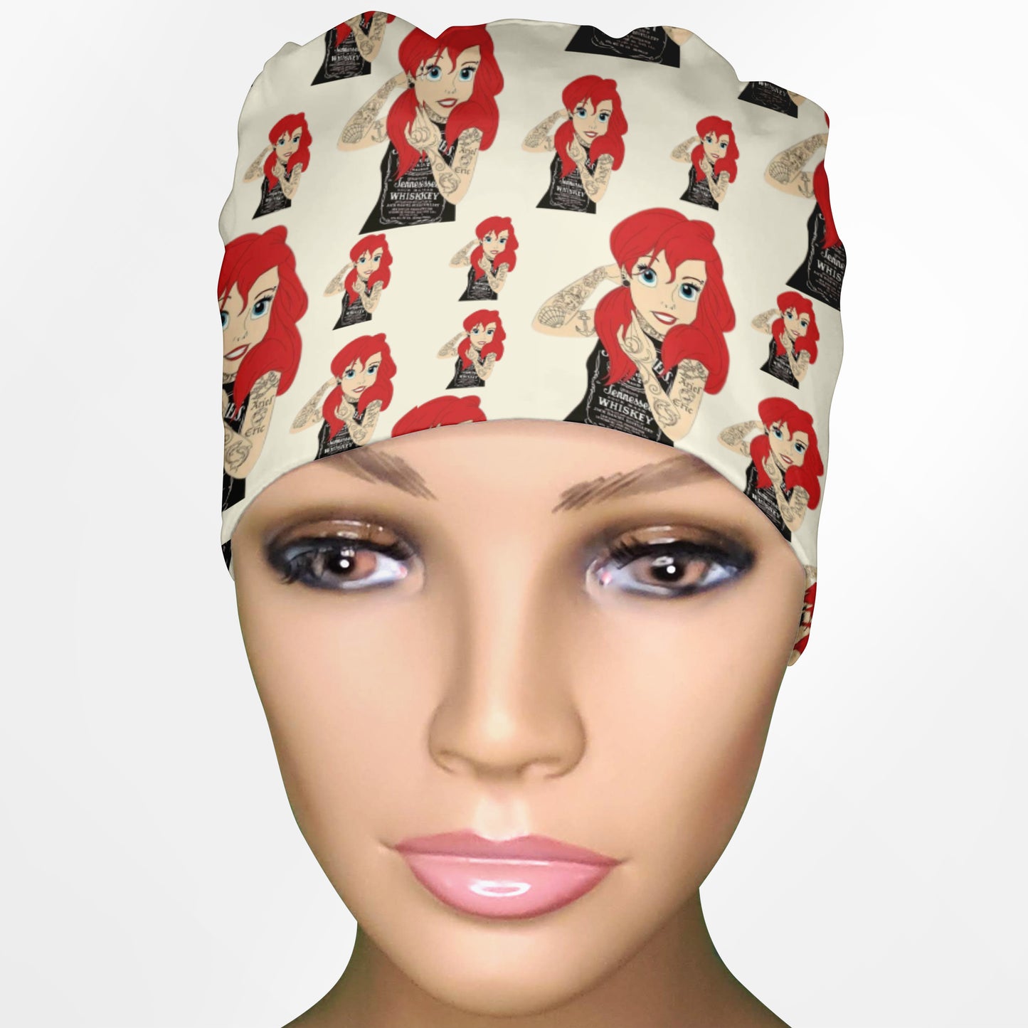 Ariel Tattoos Low-Tie Surgeon Scrub Cap