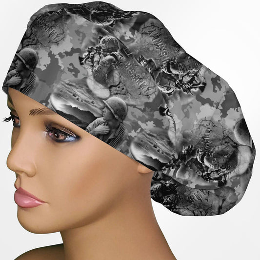 Army Memorial Bouffant Scrub Cap
