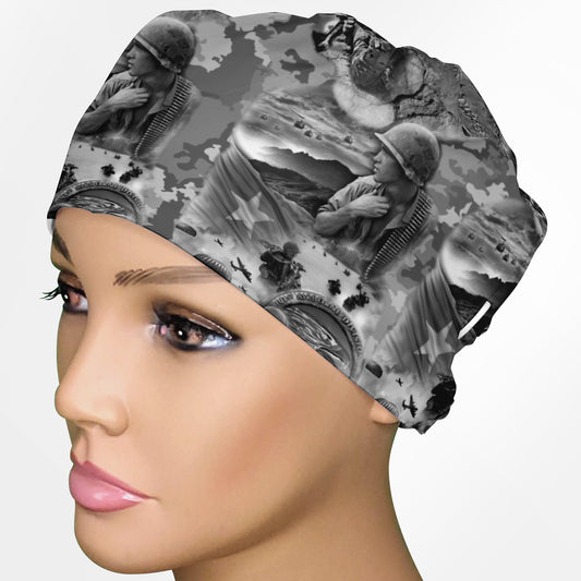 Army Memorial Low-Tie Surgeon Scrub Cap