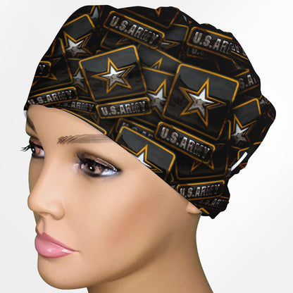Army Tags Low-Tie Surgeon Scrub Cap