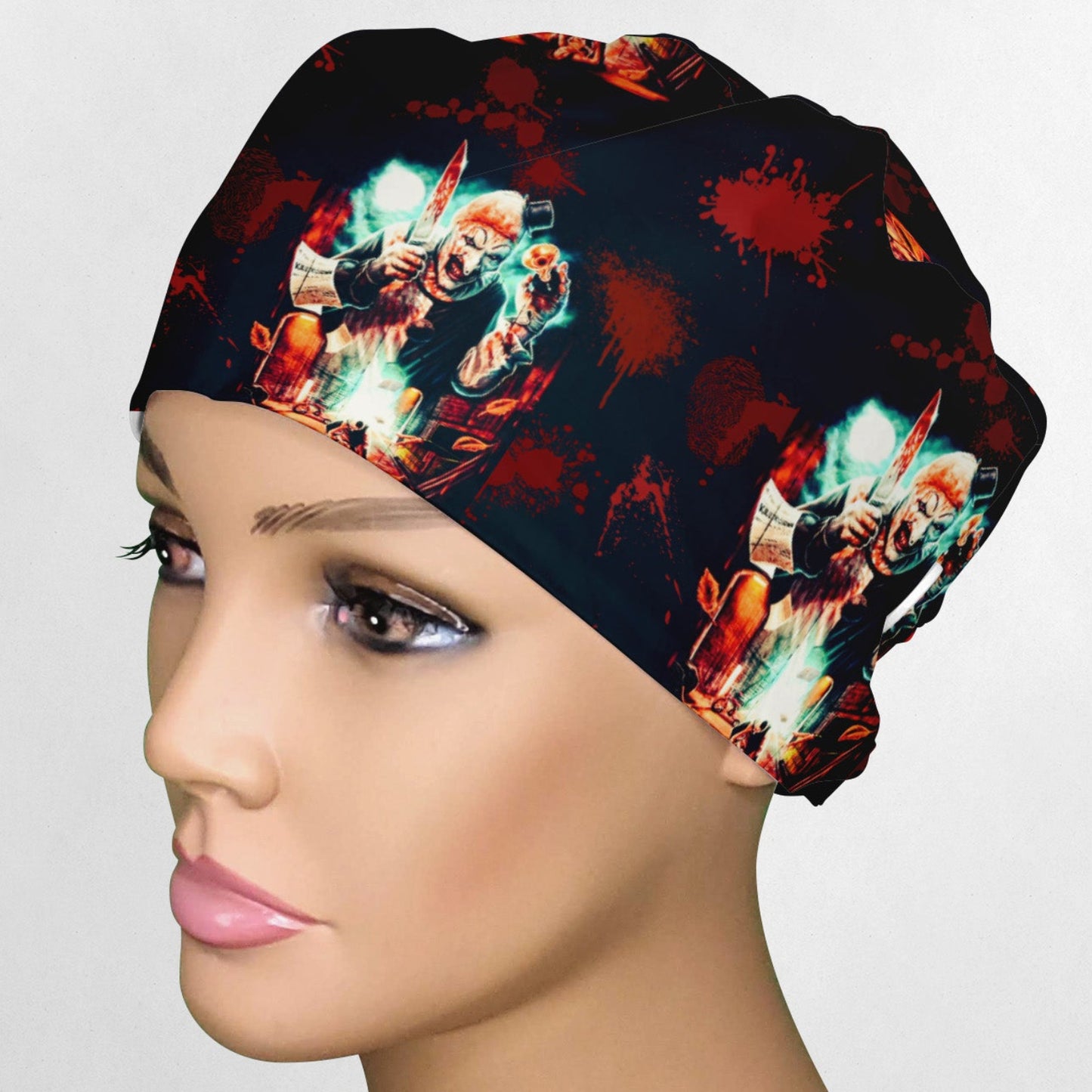 Art The Clown Low-Tie Surgeon Scrub Cap