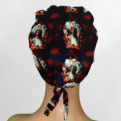 Art The Clown Low-Tie Surgeon Scrub Cap