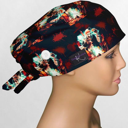 Art The Clown Low-Tie Surgeon Scrub Cap