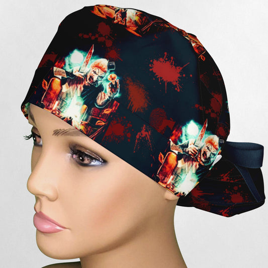 Art The Clown Ponytail Scrub Cap