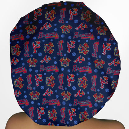 Atlanta Braves Logo Bouffant Scrub Cap