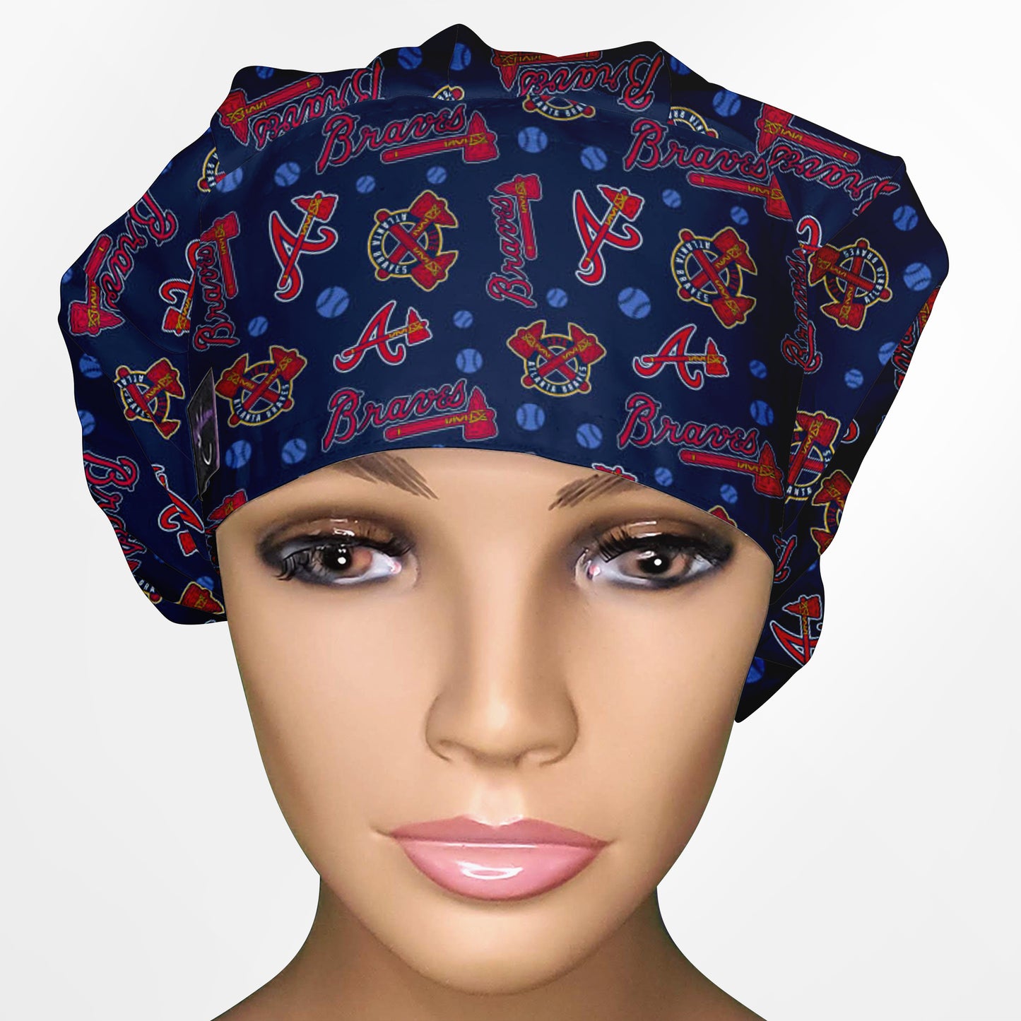 Atlanta Braves Logo Bouffant Scrub Cap