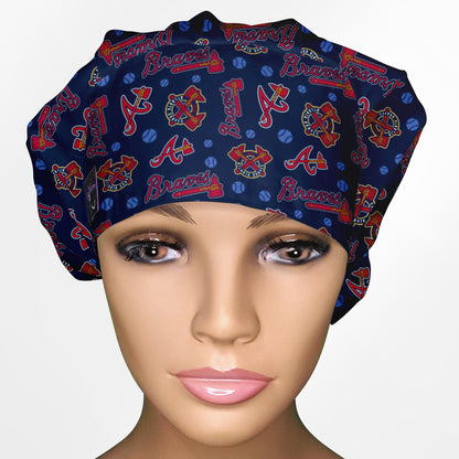 Atlanta Braves Logo Bouffant Scrub Cap