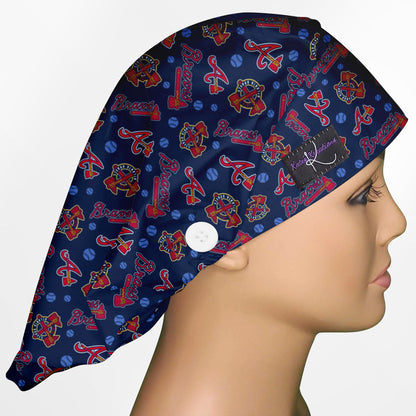 Atlanta Braves Logo Bouffant Scrub Cap