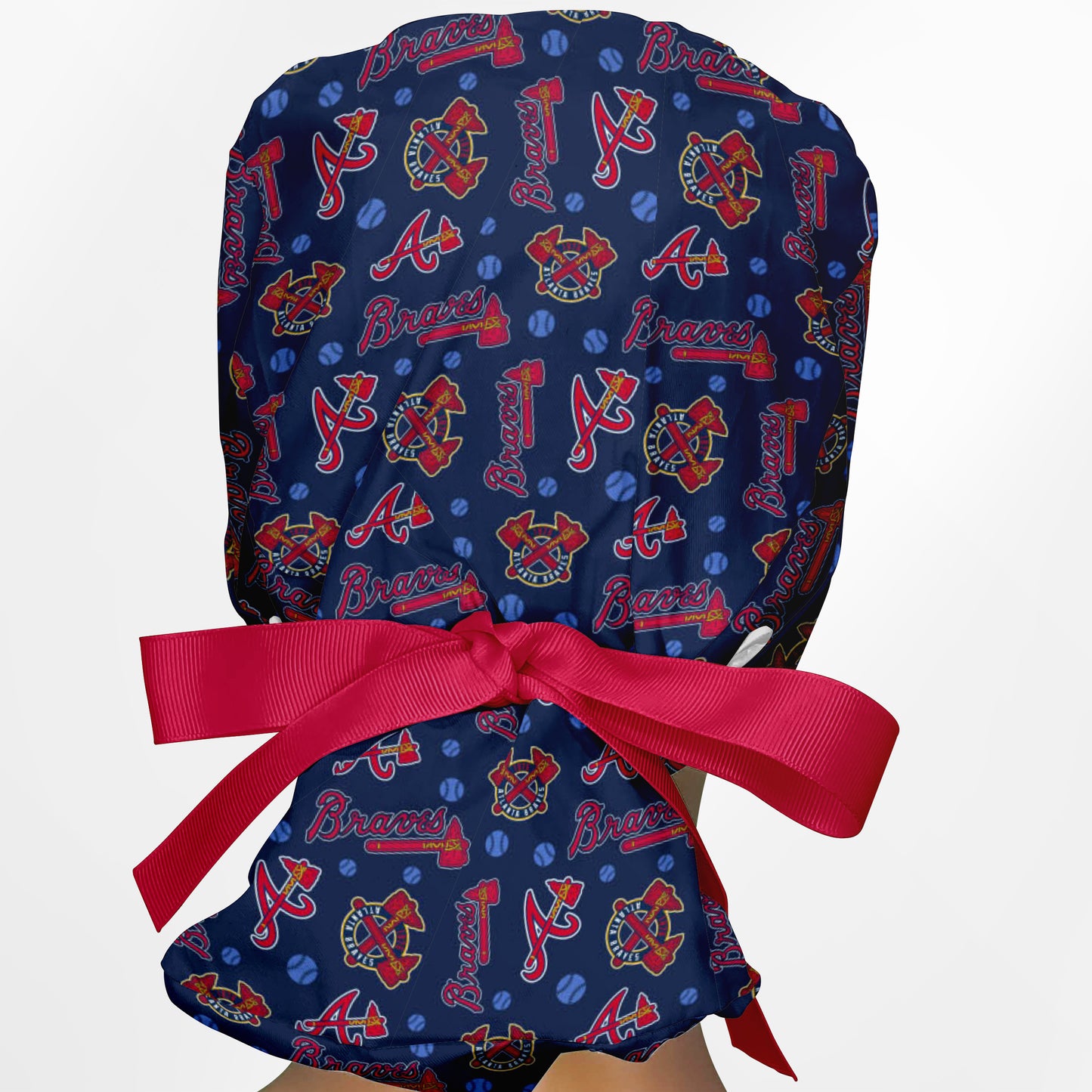 Atlanta Braves Logo Ponytail Scrub Cap
