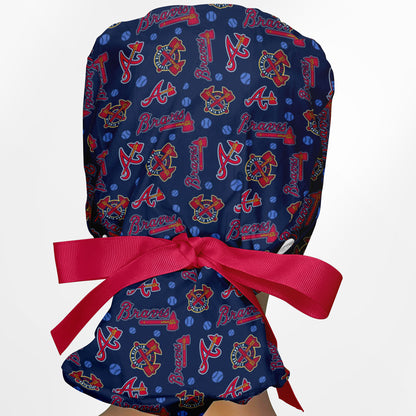 Atlanta Braves Logo Ponytail Scrub Cap