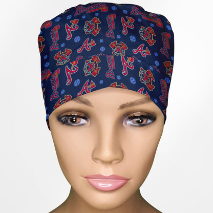 Atlanta Braves Logo Ponytail Scrub Cap