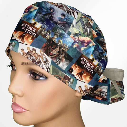 Attack On Titan Ponytail Scrub Cap