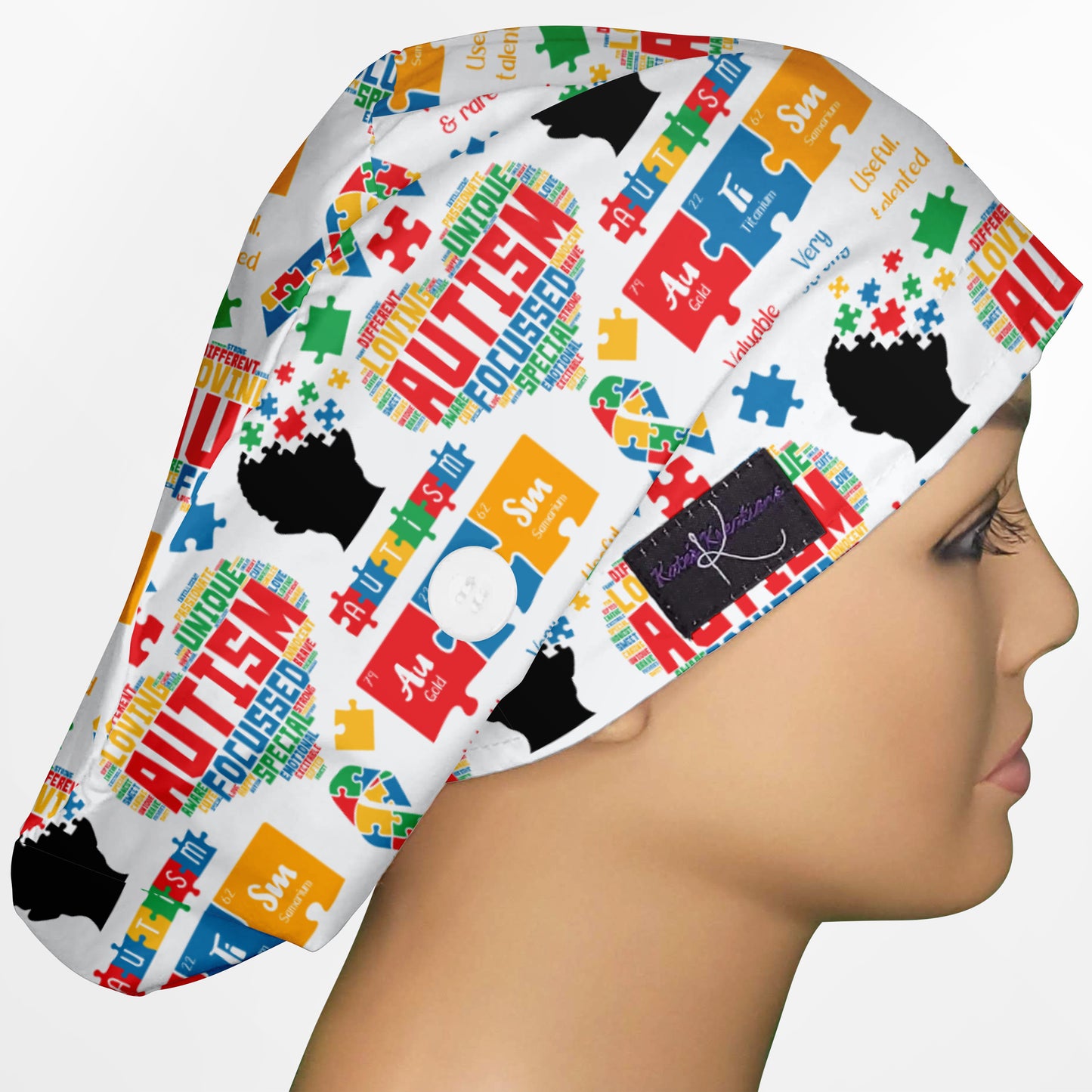 Autism Awareness Euro Scrub Cap
