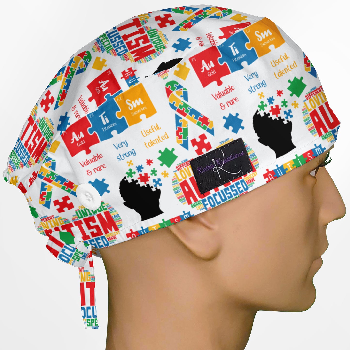Autism Awareness Surgeon Scrub Cap