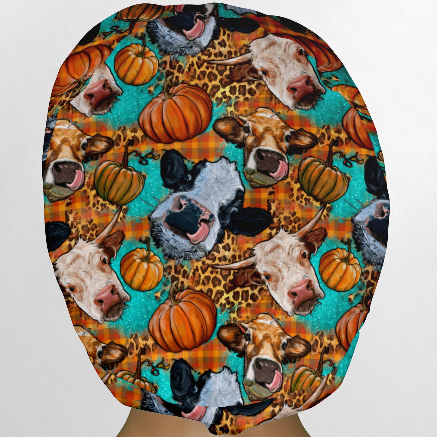 Autumn Cows Euro Scrub Cap