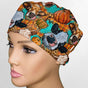 Autumn Cows Low-Tie Surgeon Scrub Cap