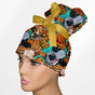 Autumn Cows High Bun Ponytail Scrub Cap