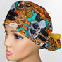 Autumn Cows Ponytail Scrub Cap