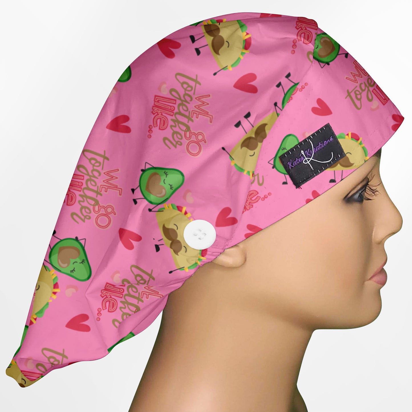Avocado And Tacos Bouffant Scrub Cap