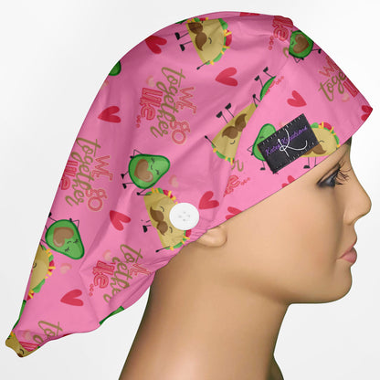 Avocado And Tacos Bouffant Scrub Cap