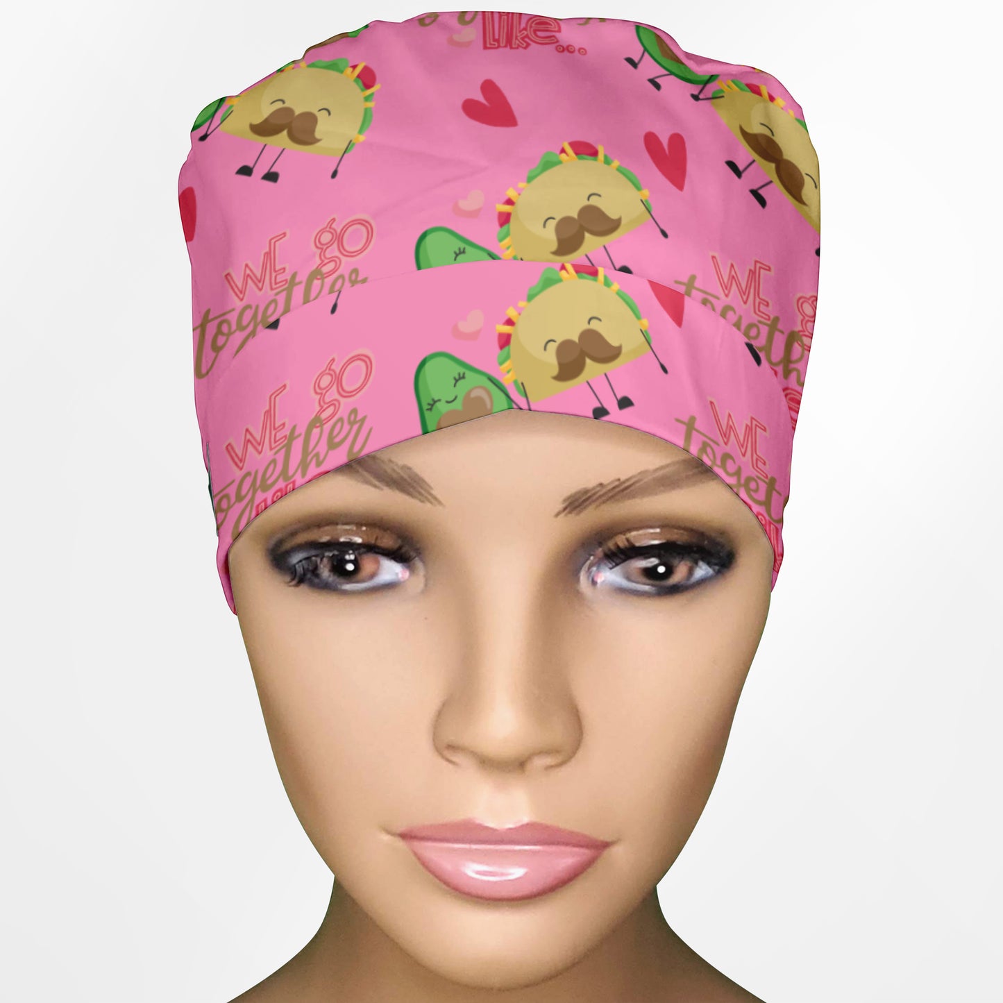Avocado And Tacos Ponytail Scrub Cap