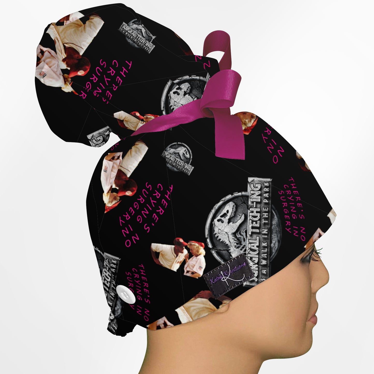 A Walk In The Park High Bun Ponytail Scrub Cap