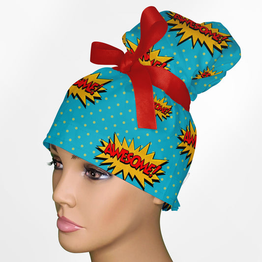Awesome High Bun Ponytail Scrub Cap