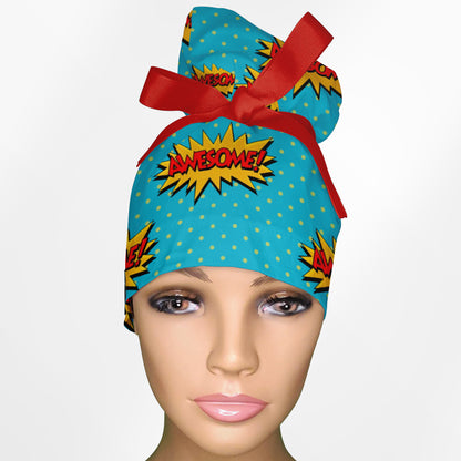 Awesome High Bun Ponytail Scrub Cap