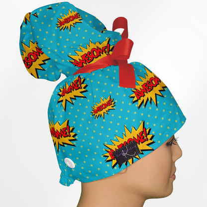 Awesome High Bun Ponytail Scrub Cap