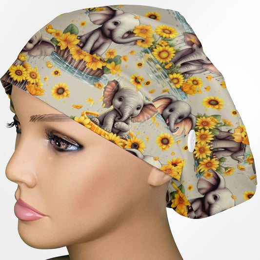 Baby Elephant Euro Scrub Cap
