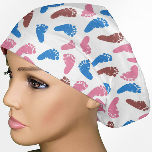 Baby Feet Euro Scrub Cap