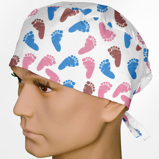 Baby Feet Surgeon Scrub Cap