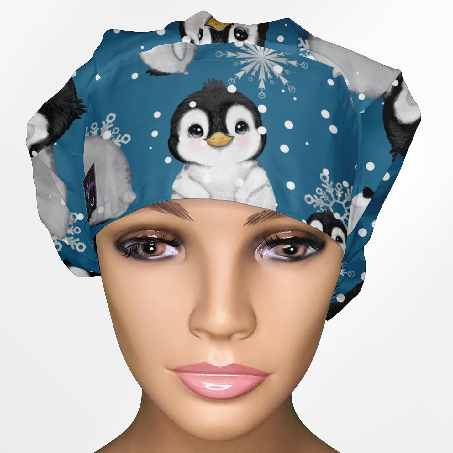 Baby Penguins Bouffant Scrub Cap