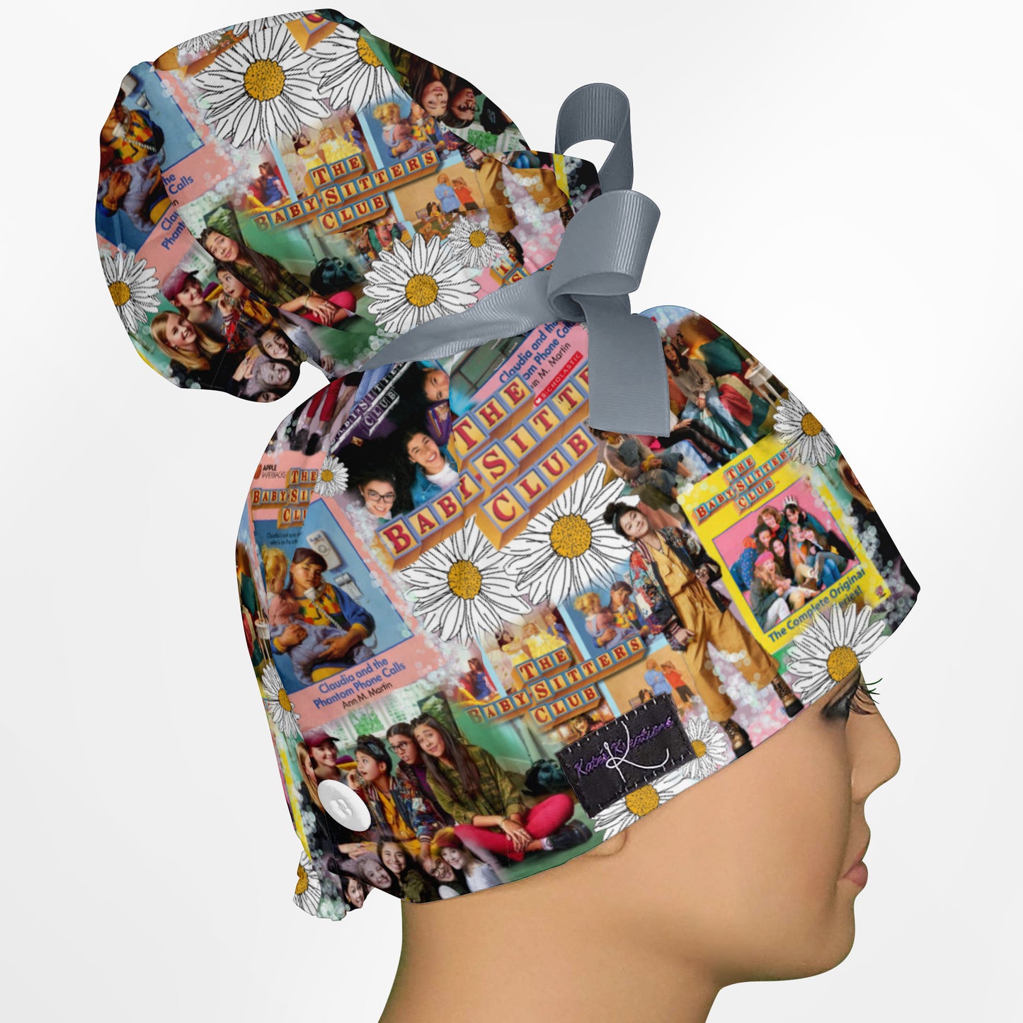 Baby Sitters Club High Bun Ponytail Scrub Cap