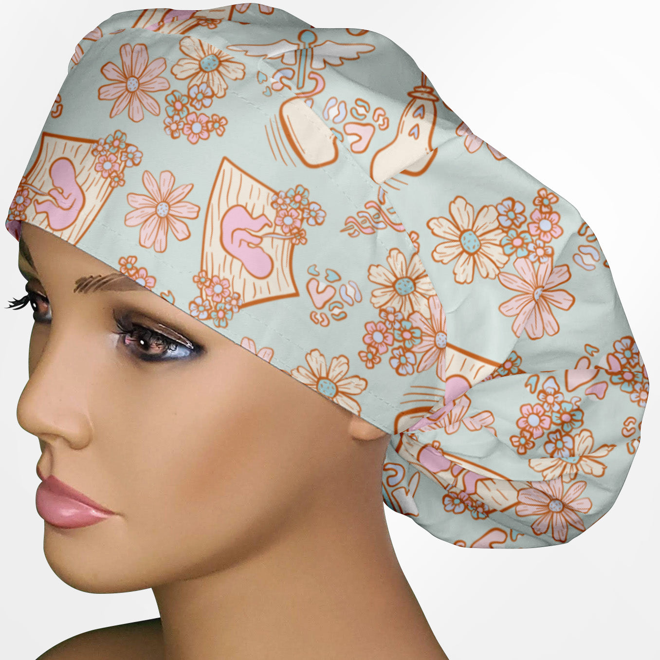Baby Ultrasound Bouffant Scrub Cap