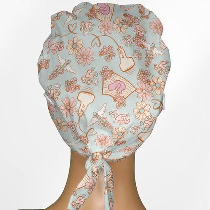 Baby Ultrasound Low-Tie Surgeon Scrub Cap