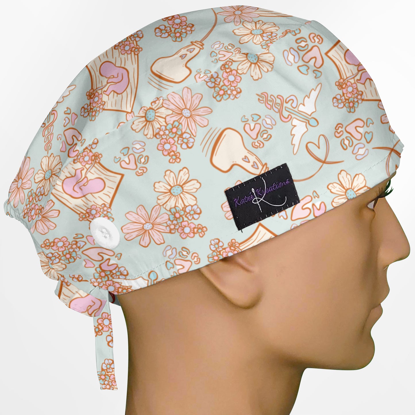 Baby Ultrasound Surgeon Scrub Cap