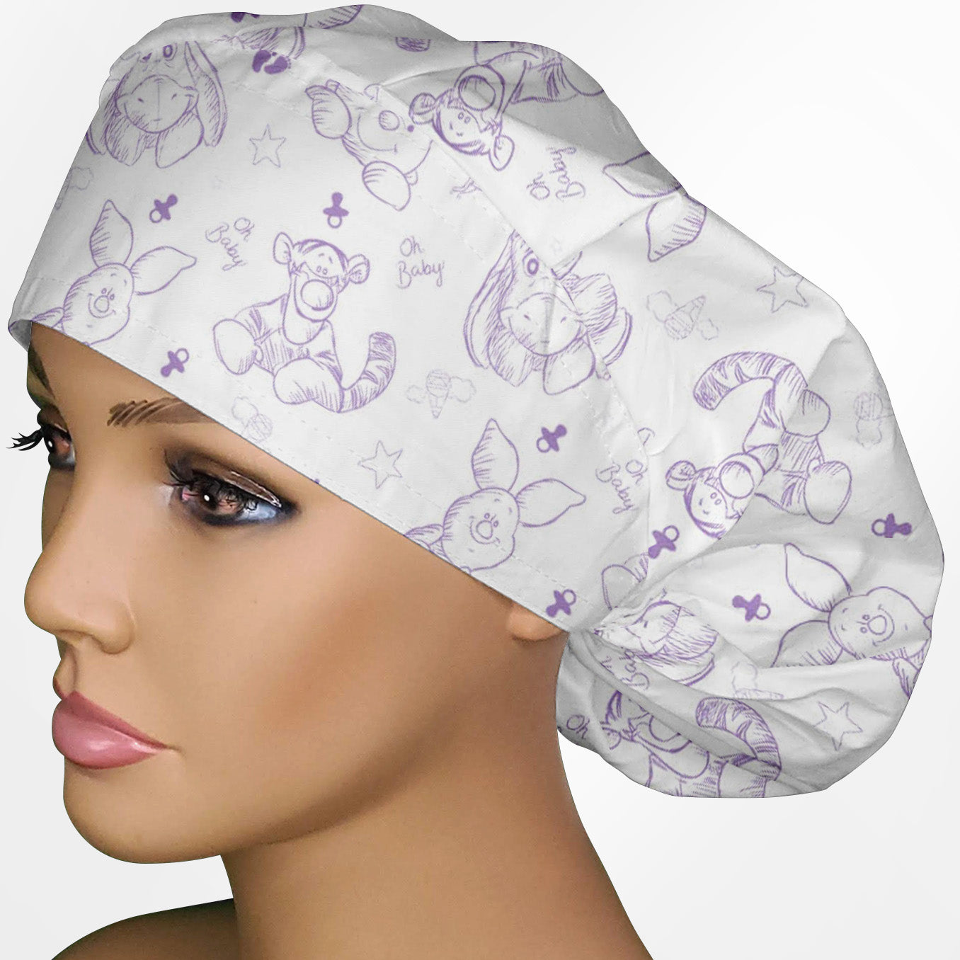 Baby Vintage Bear and Friends Bouffant Scrub Cap