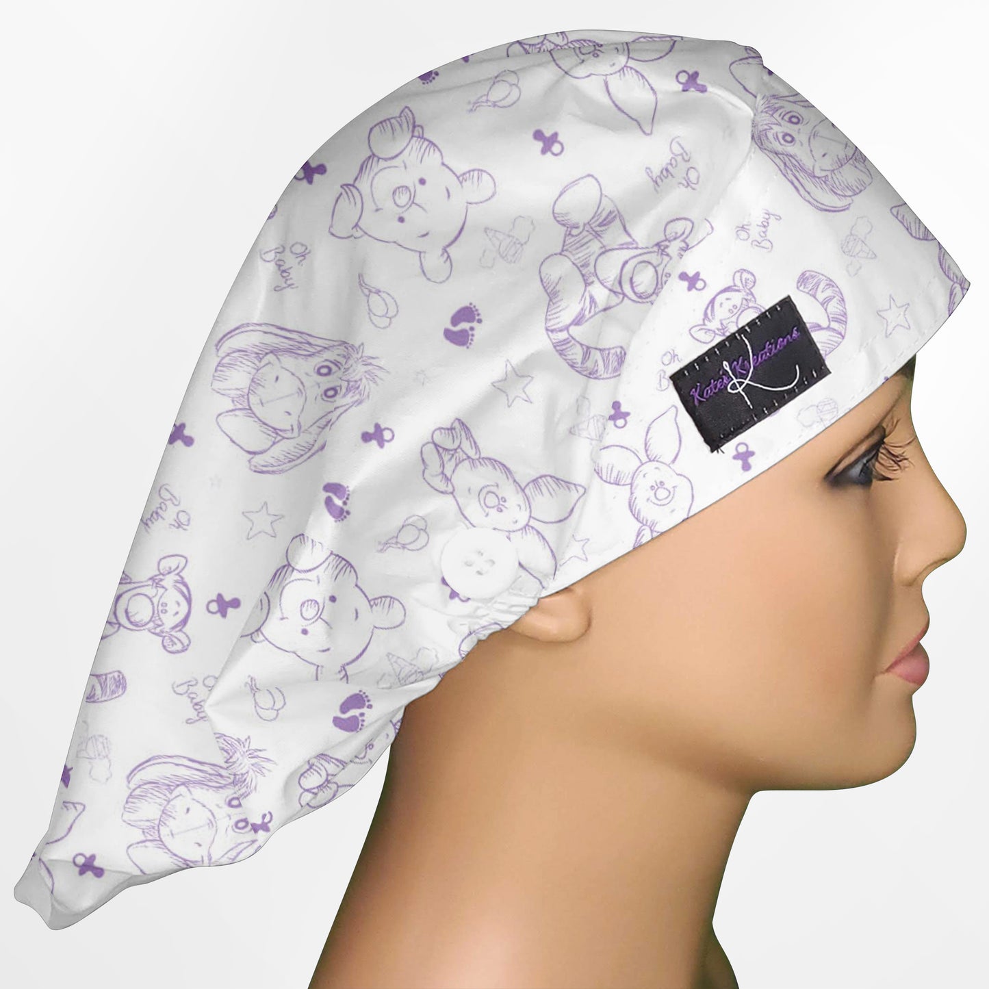 Baby Vintage Bear and Friends Bouffant Scrub Cap