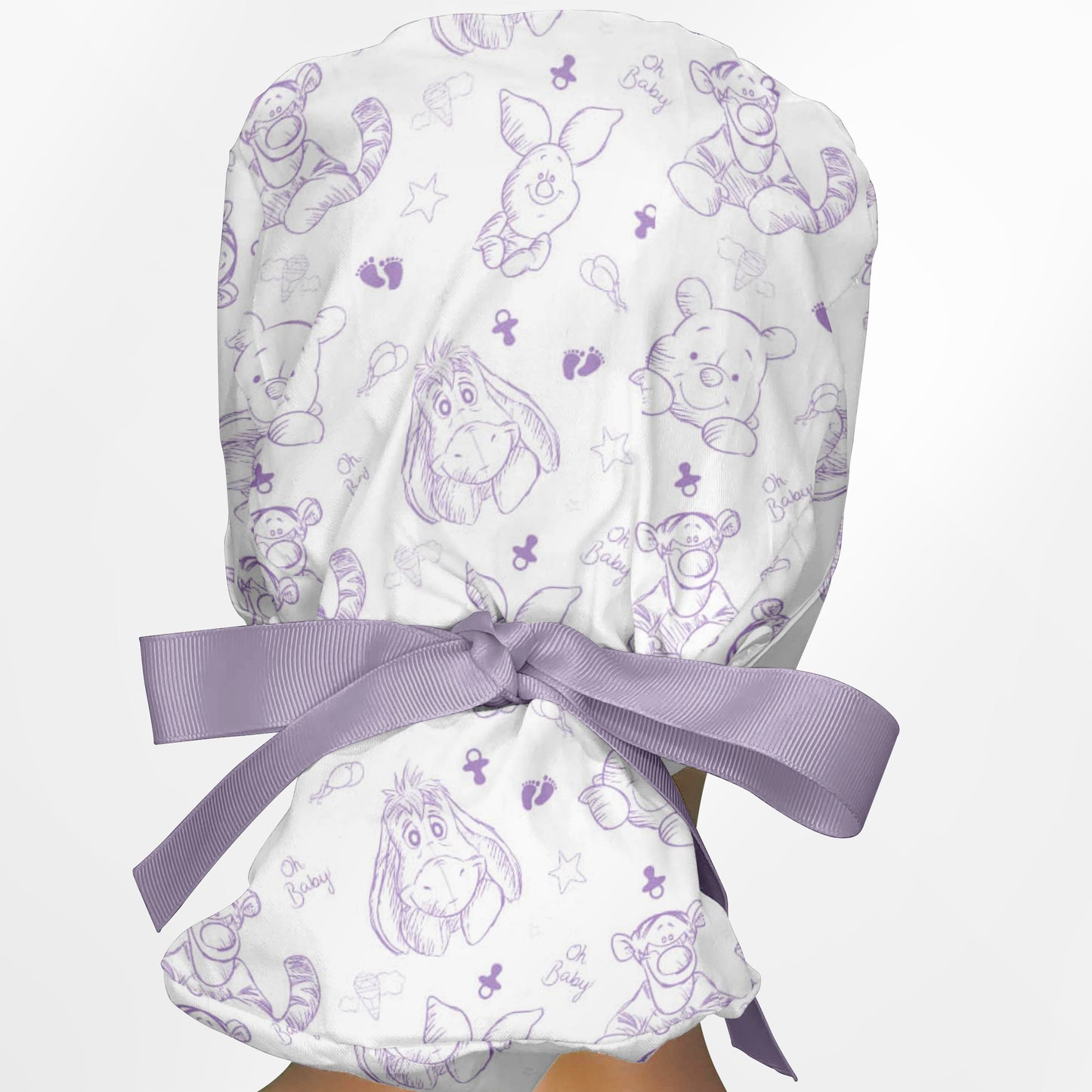 Baby Vintage Bear and Friends Ponytail Scrub Cap